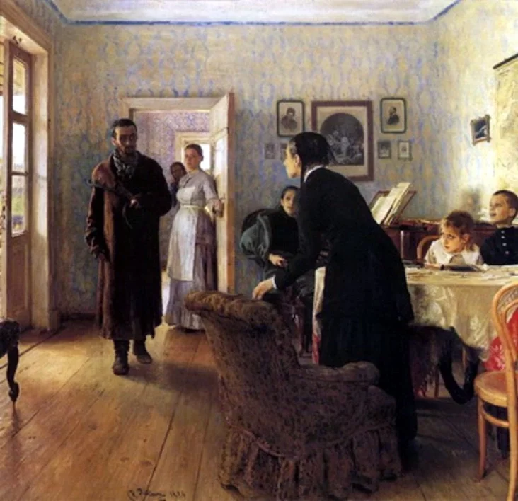 © І.Рэпін. Не чакалі