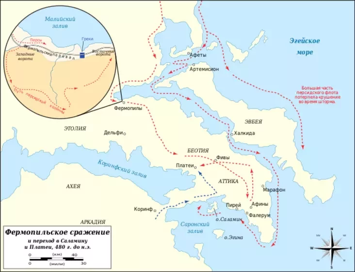 Battle of Thermopylae Бітва пад Тэрмапіламі