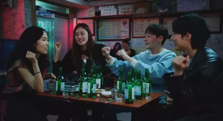 Freddie visits with friends in the movie