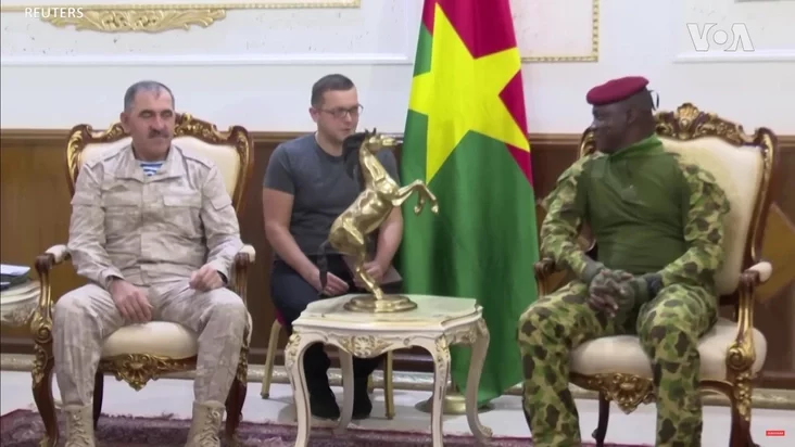 Юнус-Бек Евкуров и лидер Буркина-Фасо Ибрагим Траоре Yunus-Bek Yavkurov and Burkina Faso leader Ibrahim Traoré Юнус-Бек Яўкураў і лідар Буркіна-Фасо Ібрагім Траорэ