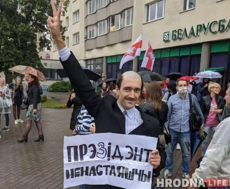 Karykaturyst Andrej Jankovič atrymaŭ za svoj pierformans 7 sutak administracyjnaha aryštu