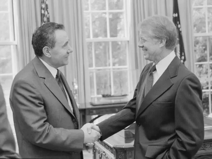 Андрей Громыко с президентом США Джимми Картером в 1978 году. Белый дом, Вашингтон, США. Фото: U.S. National Archives and Records Administration, Public Domain, commons.wikimedia.org