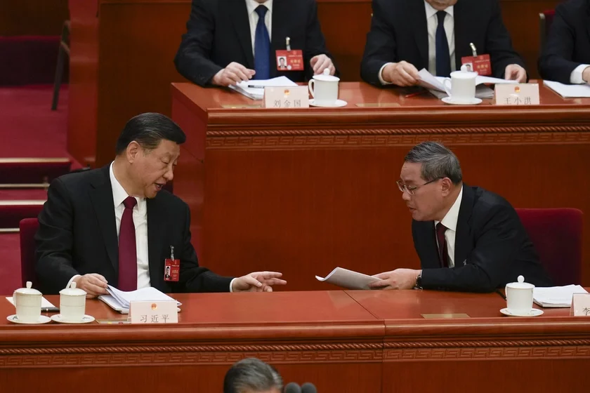 Xi Jinping and Li Qiang Li Dzińpin i Li Cian Si Czińpin i Li Cian