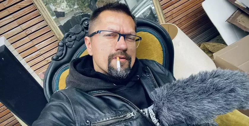 Януш Гаўрылюк падчас здымак