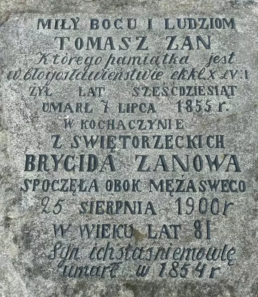 Kamień Tamaša Zana paslia restaŭracyi
