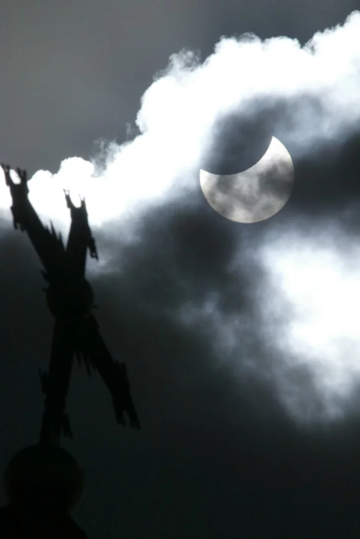 A solar eclipse in Minsk. Photo by Julia Darashkevich