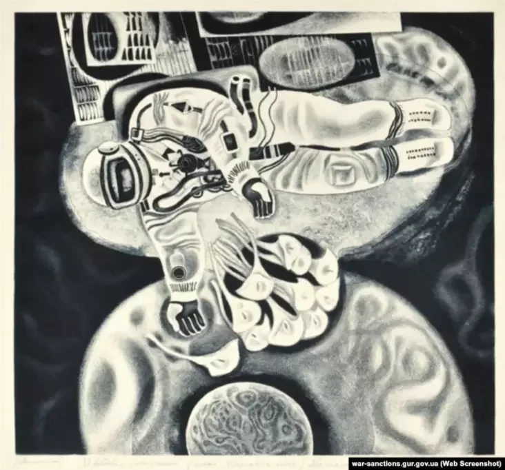 Адна з выкрадзеных карцін Георгія Паплаўскага. Цыкль «Высокае неба»