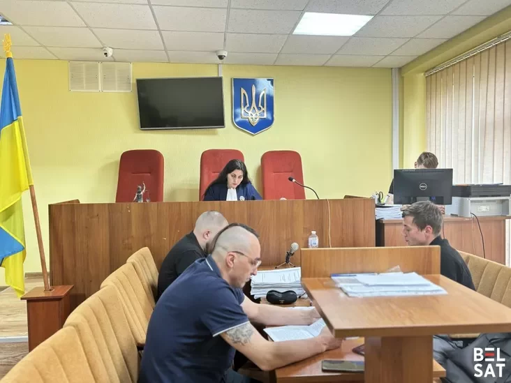 Sud nad biełaruskim dobraachvotnikam Alaksandram Žeraram Krasoŭskim u Charkavie, 11 traŭnia 2026 hoda, Ukraina. Fota: Biełsat