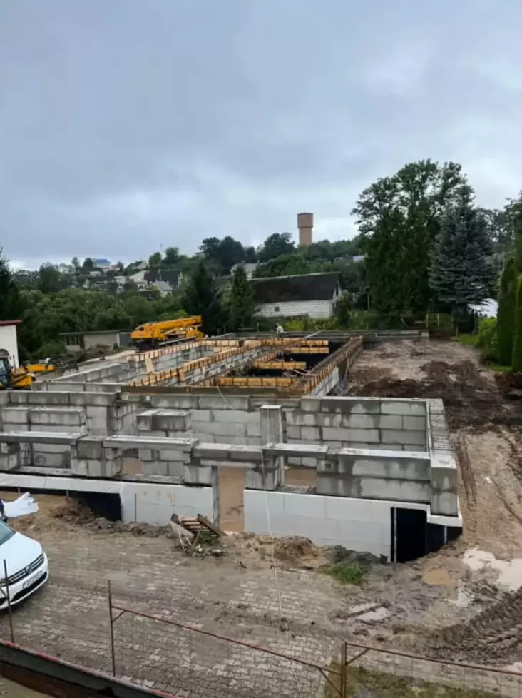 Construction of new building foundations