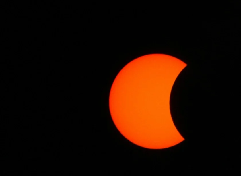 A solar eclipse in Minsk. Photo by Julia Darashkevich